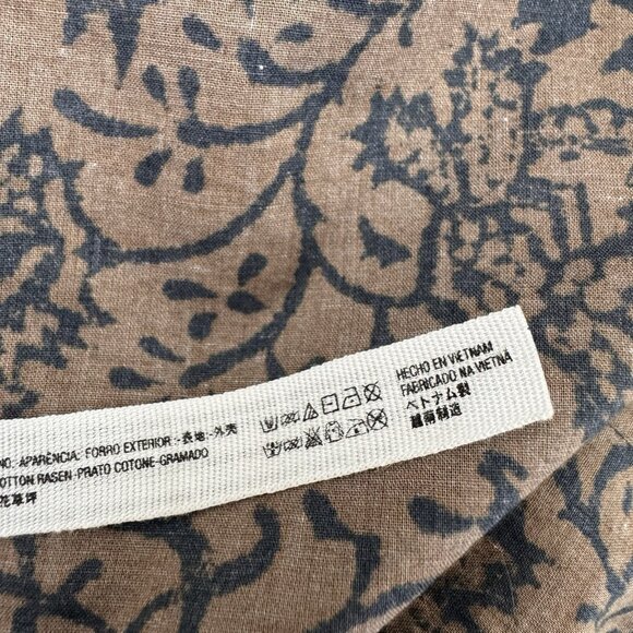 Free People Make My Day Button Front Western Style Sleep Shirt Sz XS Blue Brown - Picture 10 of 14